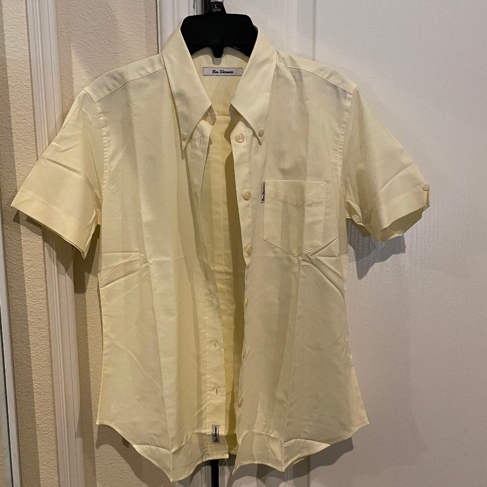 Ben Sherman Boy's Button Down Shirt Short Sleeve Size 10 NWOT